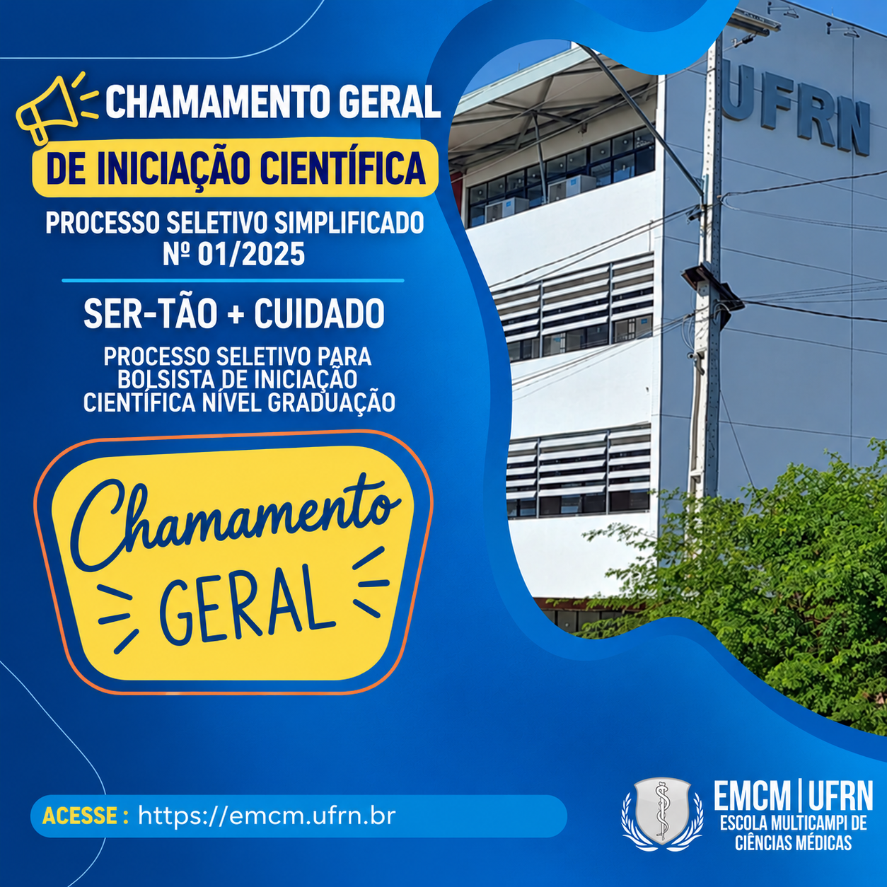 Chamamento geral de estudantes de iniciação científica